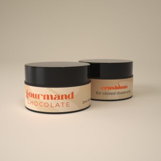 CRUSHIOUS GOURMAND MASSAGE CANDLE WITH PHEROMONES AND CHOCOLATE SCENT 20ML