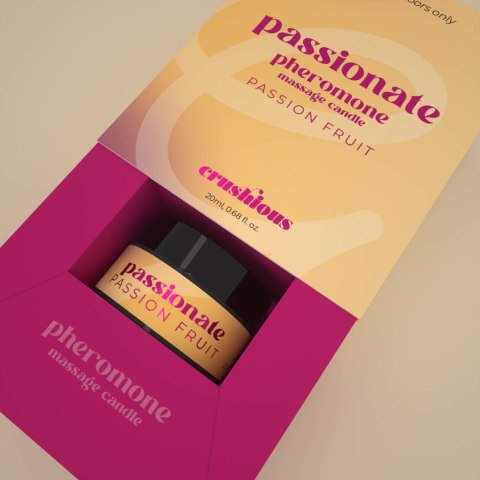CRUSHIOUS PASSIONATE MASSAGE CANDLE WITH PHEROMONES AND PASSION FRUIT SCENT 20ML