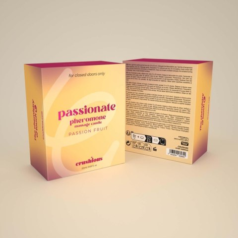 CRUSHIOUS PASSIONATE MASSAGE CANDLE WITH PHEROMONES AND PASSION FRUIT SCENT 20ML