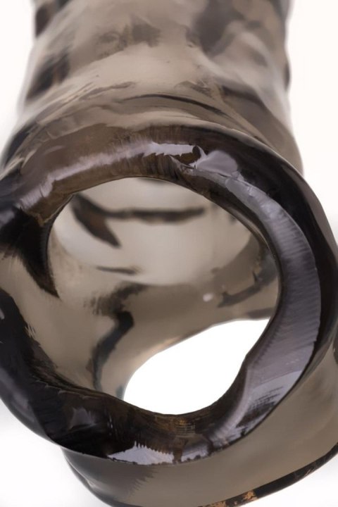 Sleeve ToyFa Xlover, to increase size, TPE, black,transparent , 19,5 cm