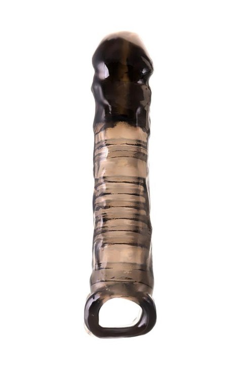 Sleeve ToyFa Xlover, to increase size, TPE, black,transparent , 22,5 cm