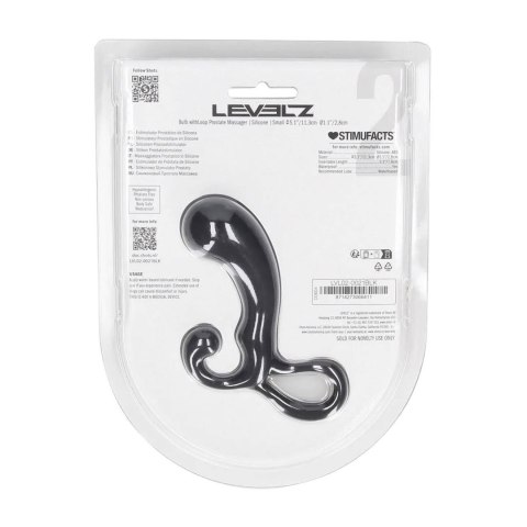 Bulb with Loop Silicone Prostate Massager - S - Black