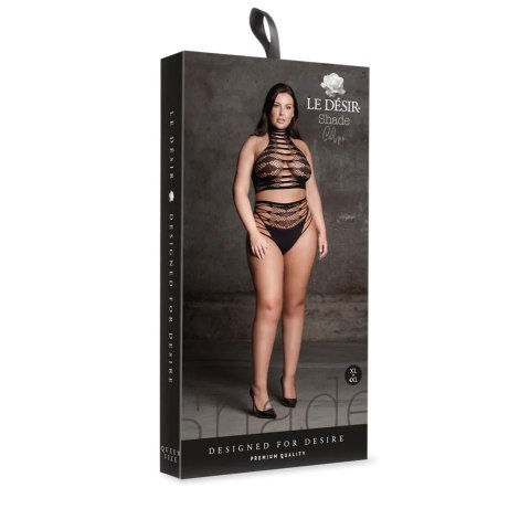 Carpo XLVI - Two Piece with Turtleneck, Crop Top and Pantie - Plus Size
