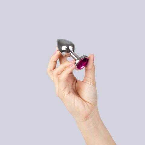 FUCHSIA JEWELLED METAL BUTT PLUG M