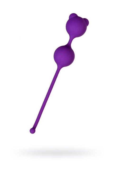 Podwójne kulki gejszy do ćwiczeń mięśni Kegla - Pleasure balls - silikonowe - A-Toys Purple