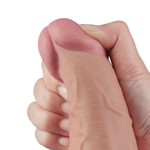 10.5" REAL SOFTEE Rechargeable TPE Vibrating Dildo(Flesh)
