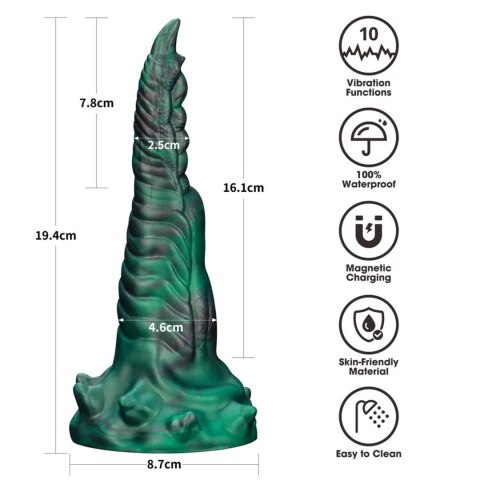 Savage Charm Double-Claw Vibrating Silicone Dildo