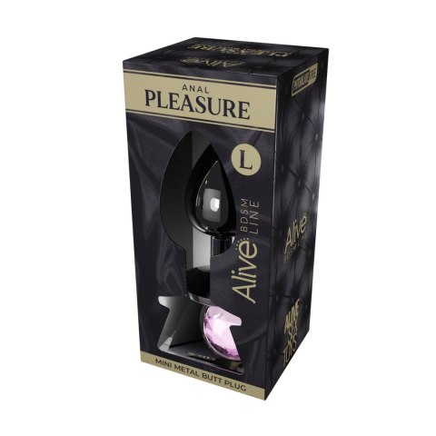 Mini Metal Butt Plug L pink
