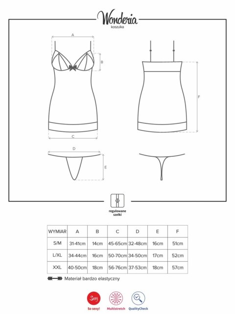 Bielizna-Wonderia koszulka i stringi S/M