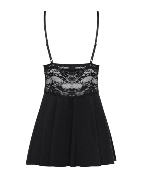 Bielizna-810-BAB-1 babydoll i stringi czarna S/M