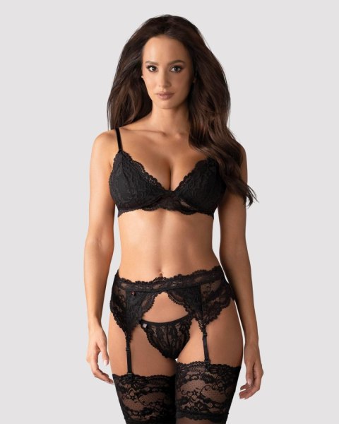 Bielizna-810-SEG-1 komplet 3-częściowy czarny L/XL
