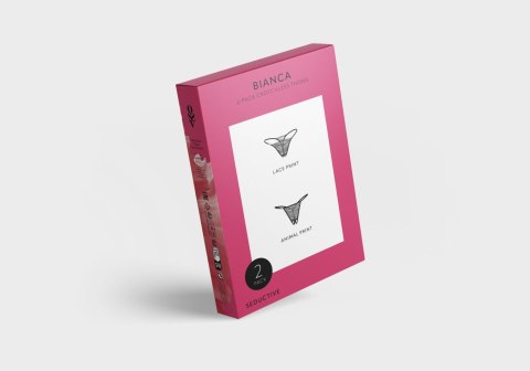 Bianca 2-pak stringi otwarte 2XL/3XL