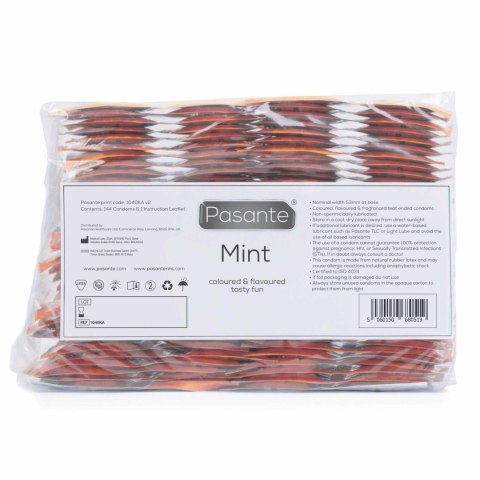 Pasante Mint Tingle Condoms Bulk Packs 144 psc