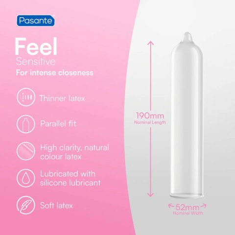 Pasante Sensitive/Feel Condomsl Bulk Packs 144 pcs