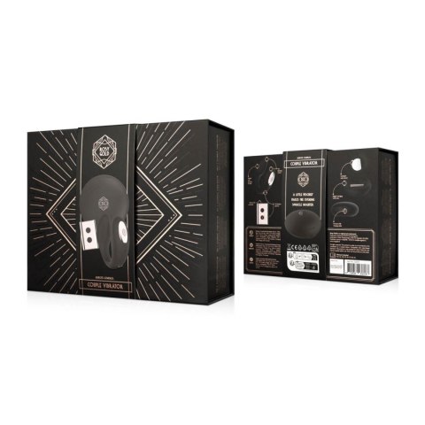 Rosy Gold C-Shape Black - bezprzewodowy masażer z etui ładowania