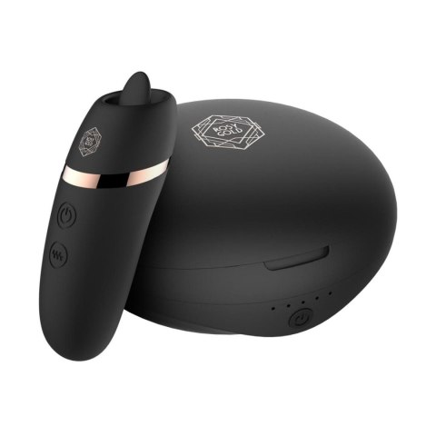 Profesjonalny stymulator łechtaczki - języczek - na USB, Czarny - Rosy Gold