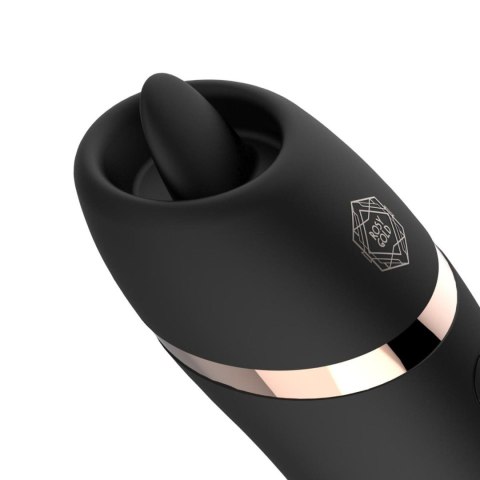 Profesjonalny stymulator łechtaczki - języczek - na USB, Czarny - Rosy Gold