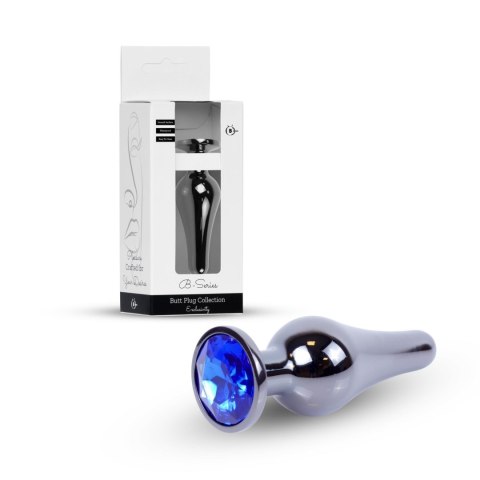 Plug-Jewellery Dark Silver BUTT PLUG- Dark Blue