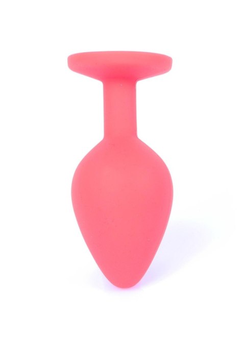 Plug-Jewellery Red Silicon PLUG Medium- Blue Diamond