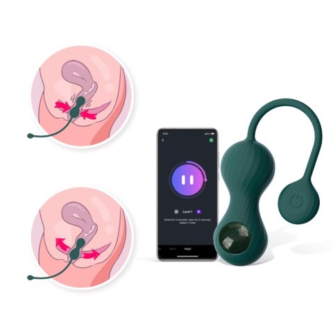 Magic Motion – Crystal Duo Smart Kegel Vibrator z zestawem ciężarków