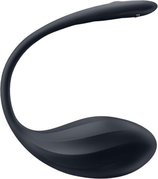 Satisfyer - Czarne wibrujące jajeczko - Petal - sterowane aplikacją, USB
