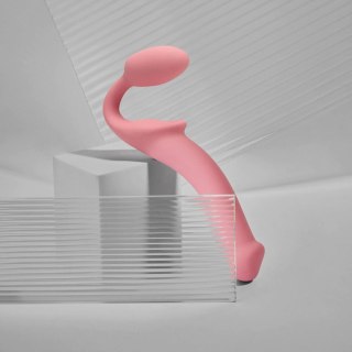 SEMI-REALISTIC BENDABLE STRAP-ON PINK - M