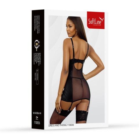 Set dress and thongs 110836 black L