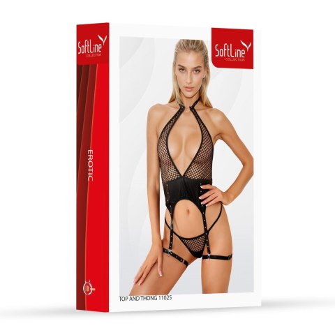 Set top and thong 11025 black 3XL