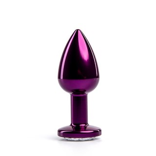 Purple Butt Plug with White Diamond