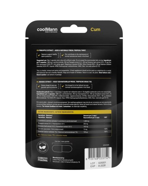 CoolMann CUM - 60 capsules