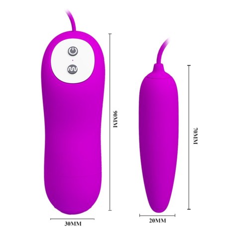 MIĘKKIE JAJECZKO WIBRUJĄCE Z PILOTEM NA KABEL
