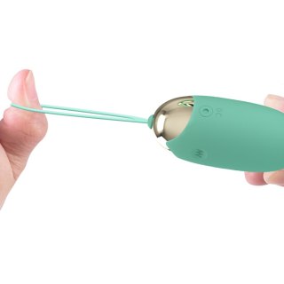 Pretty Love - Zielone wibrujące jajeczko - Mina - na pilota, USB
