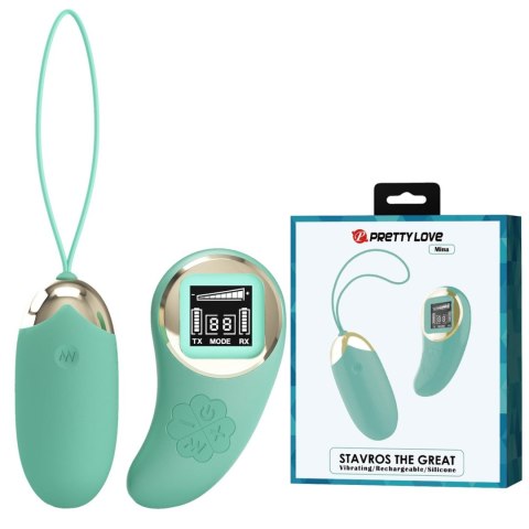 Pretty Love - Zielone wibrujące jajeczko - Mina - na pilota, USB