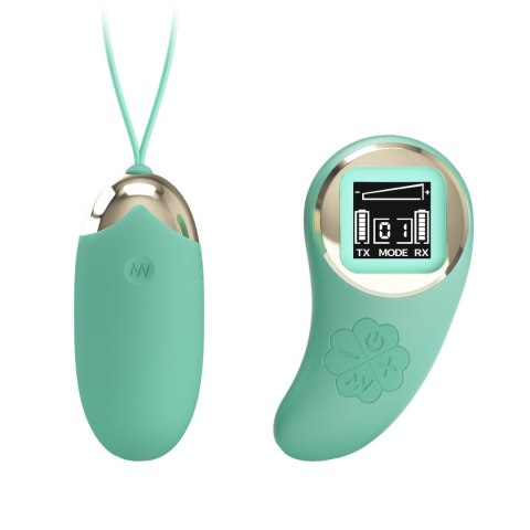 Pretty Love - Zielone wibrujące jajeczko - Mina - na pilota, USB