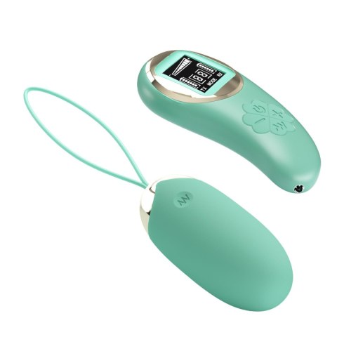 Pretty Love - Zielone wibrujące jajeczko - Mina - na pilota, USB