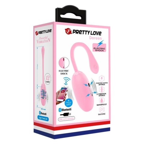 Pretty Love - Doreen 3 porażenie prądem / 12 wibracji USB, aplikacja