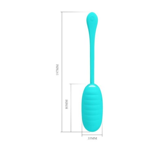 Jajko wibrujące 12 funkcji niebieskie PRETTY LOVE - KIRK EGG