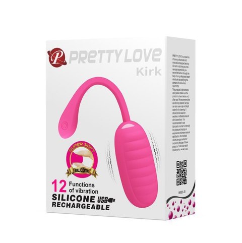 Jajko wibrujace 12 funkcji różowy PRETTY LOVE - KIRK EGG