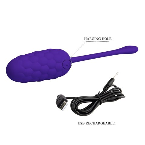 Wibrator jajeczko dla kobiet intensywna stymulacja pochwy Knucker EGG USB fioletowy