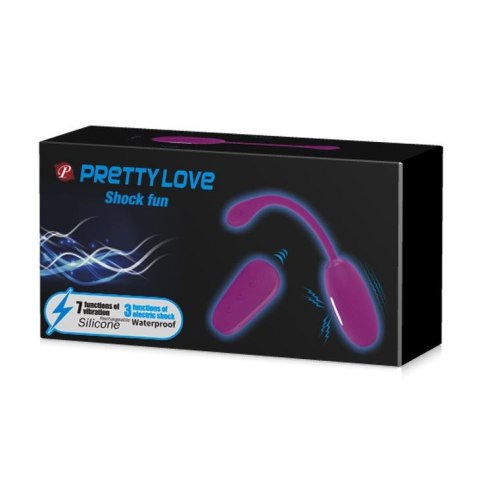 Jajko stymulujące Pretty Love Shock Fun fioletowy