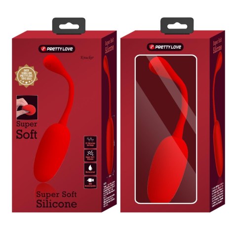 Wibrator jajeczko dla kobiet intensywna stymulacja pochwy Knucker EGG USB czerwony