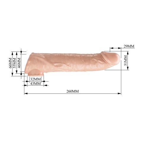 Pretty Love Extension Penis Sleeve with Modular Length Blocks - 26 cm