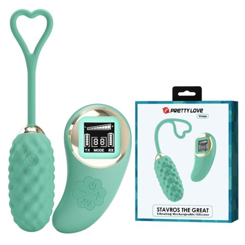 Wibrujące jajeczko - Vivian - na pilota, USB Silikonowy - PRETTY LOVE
