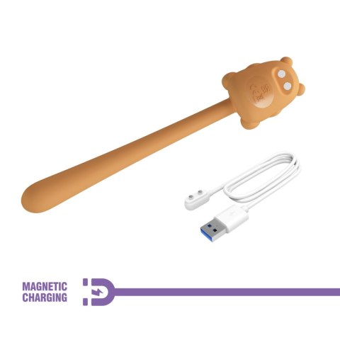 CUTE BEAR, Flirting Stick, 7 vibration functions, Magnetic USB charging