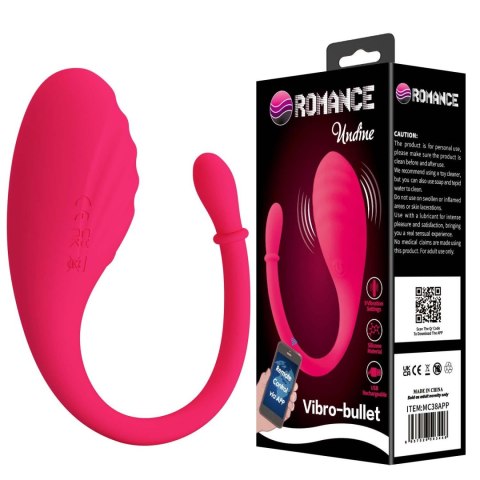 Wibrujące jajeczko - Undine - sterowane aplikacją, USB Czerwone