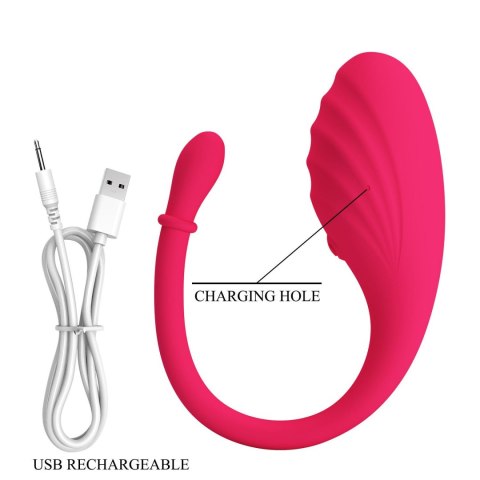 Wibrujące jajeczko - Undine - sterowane aplikacją, USB Czerwone
