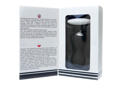 Kulki wibrujące silikonowe kulki Kegla USB 10 funkcji / pilot zdalnego sterowania - czarne