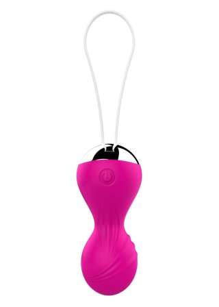 Kulki wibrujące silikonowe kulki Kegla USB 10 funkcji / pilot zdalnego sterowania - różowe