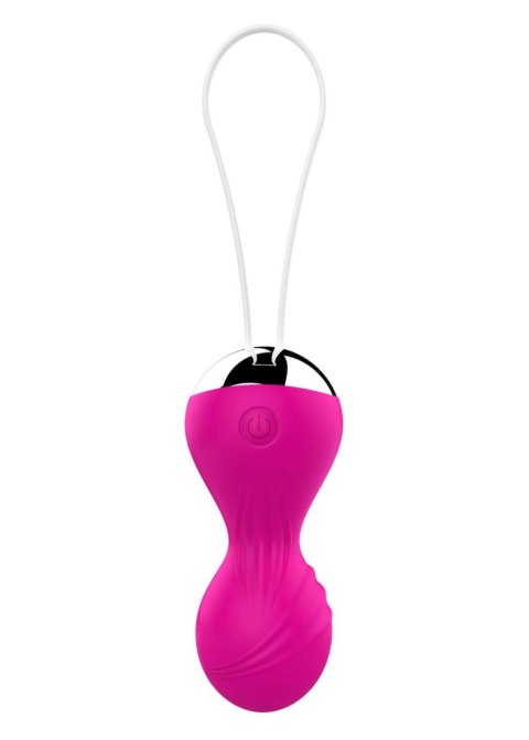 Kulki wibrujące silikonowe kulki Kegla USB 10 funkcji / pilot zdalnego sterowania - różowe