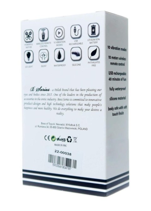 Kulki wibrujące silikonowe kulki Kegla USB 10 funkcji / pilot zdalnego sterowania - różowe